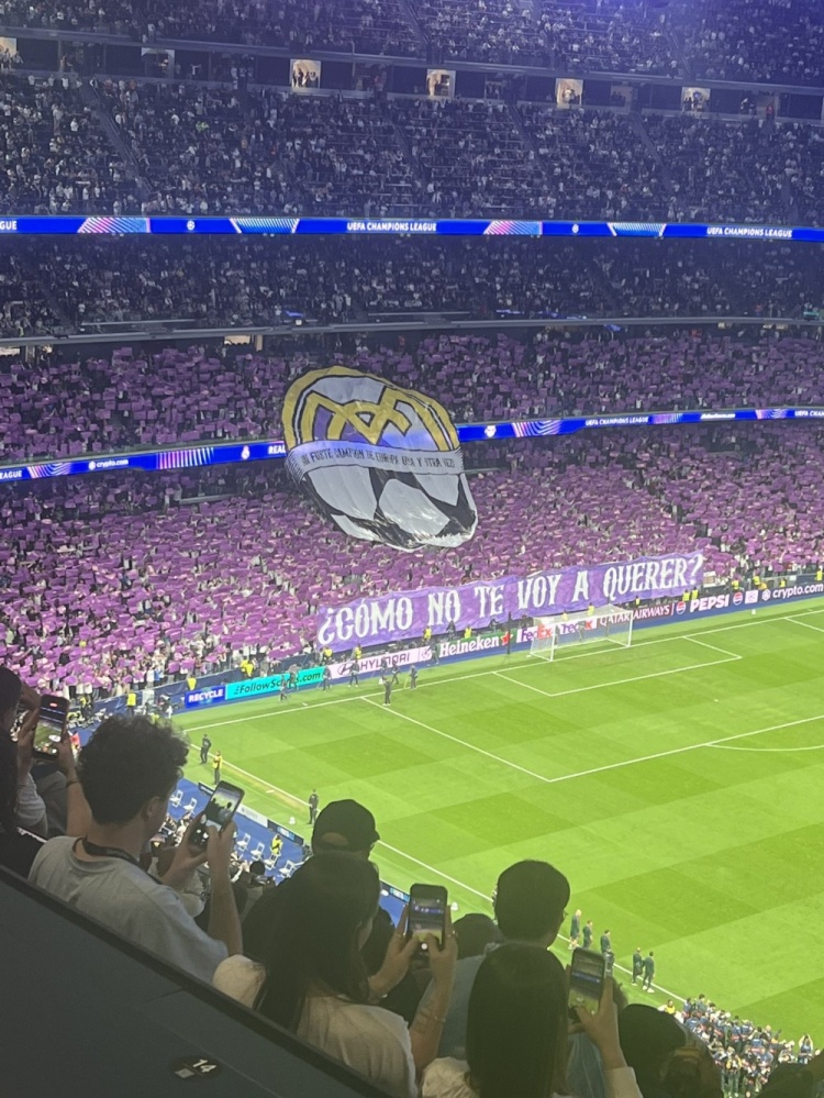皇马主场球迷TIFO：怎么能不爱你，你一次又一次成为欧洲冠军封面
