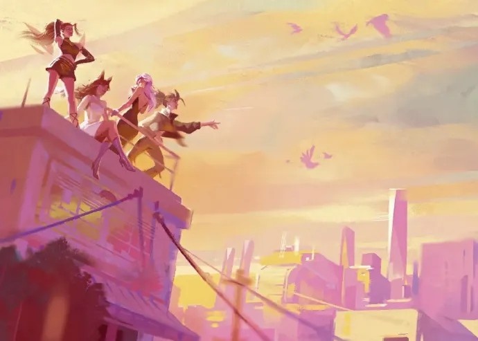 拳头游戏携手路易威登推出 K/DA “游记”《Tempo Point》封面