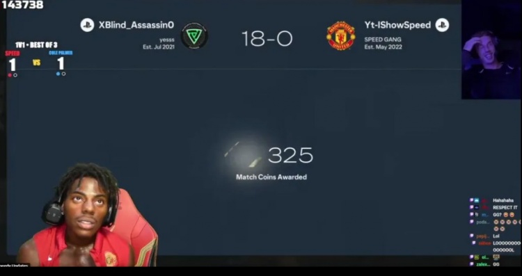 碾压局!帕尔默和speed连线打FC27以18-0获胜,speed甚至没射门封面
