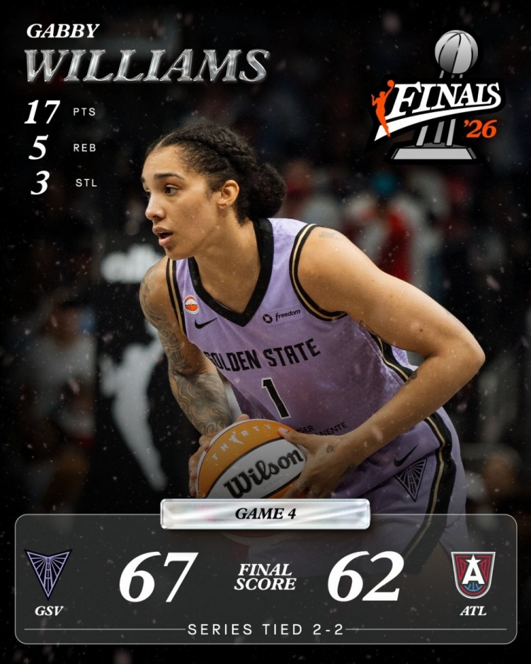 WNBA总决赛G4 女武神67-62力克梦想大比分2-2扳平 里斯12中2封面