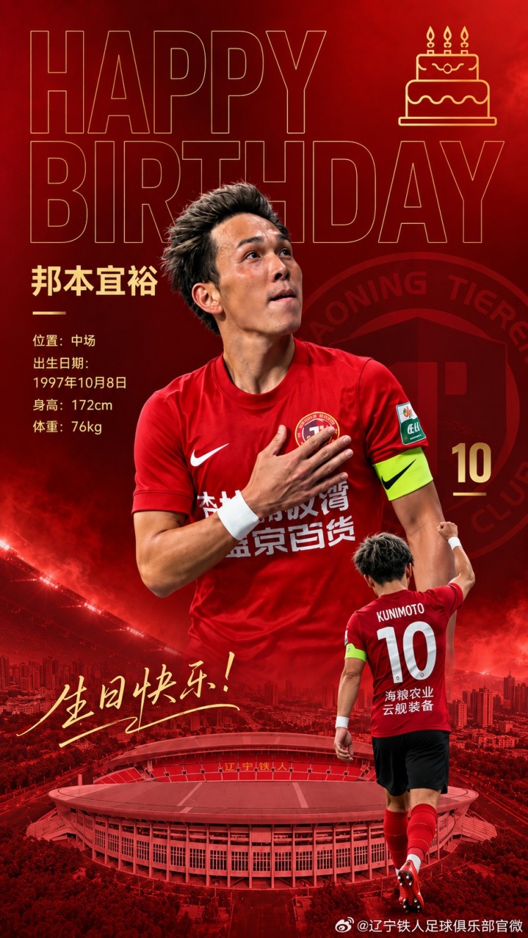祝我们的队长邦本宜裕生日快乐!封面
