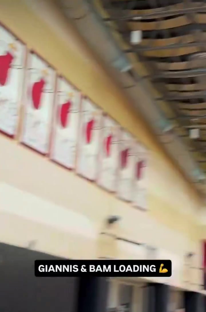 顶级双人组合体！热火新援字母哥与阿德巴约一起在球队训练封面