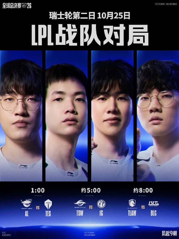 S16瑞士轮第二轮LPL赛区对阵预告:AL、TES上演赛区内战封面