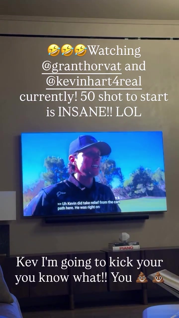 詹姆斯自拍观看凯文·哈特打高尔夫：我会打爆你的！封面