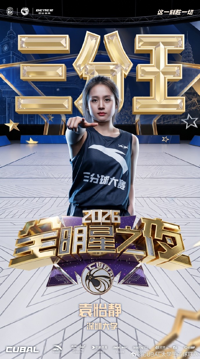 CUBAL2026全明星之夜 深圳大学 袁怡静荣获三分王封面