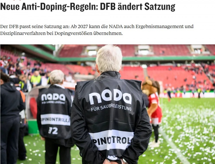 踢球者：德国足协正筹备新的反兴奋剂法规，已通过章程修改方案封面