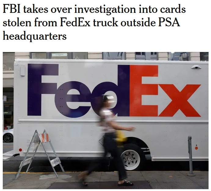 TA:美国数千张体育卡和宝可梦卡被盗,FBI介入调查封面