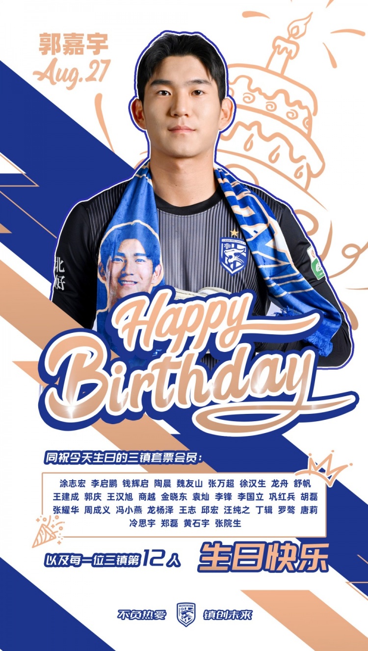 今天是门将郭嘉宇的生日 祝他生日快乐封面