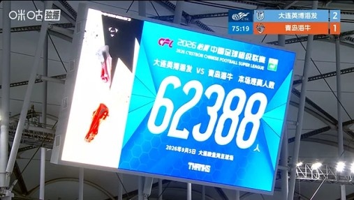 再破6万!英博vs海牛的现场观众人数为62388人封面