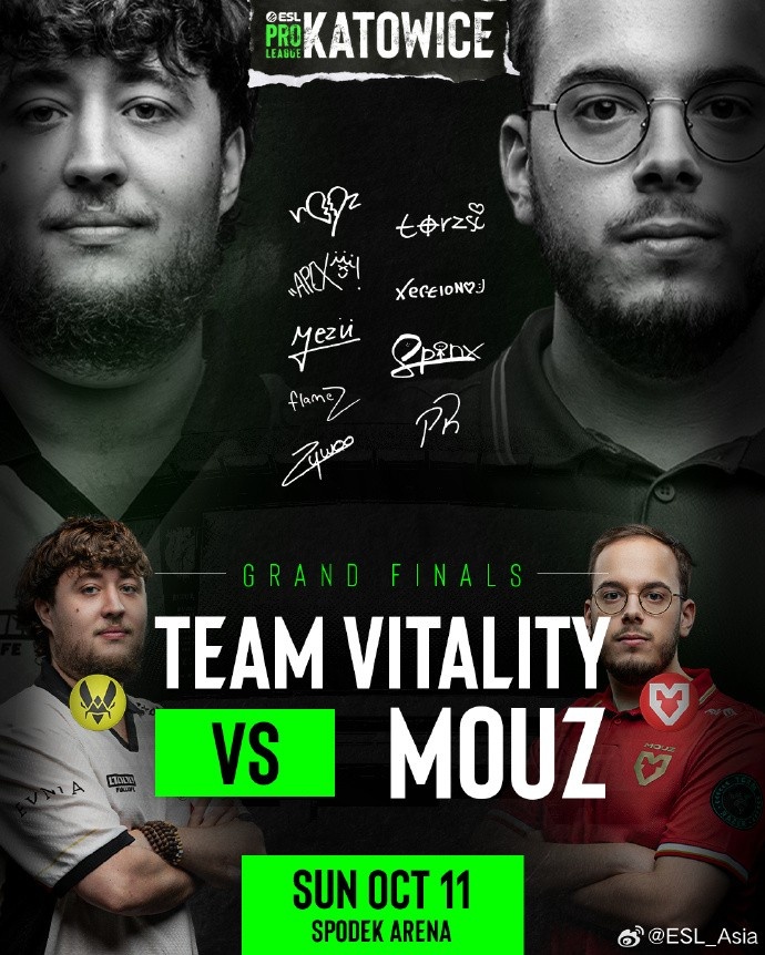 EPL S24决赛对阵：MOUZ大战Vitality Spirit将与Aurora争夺季军封面