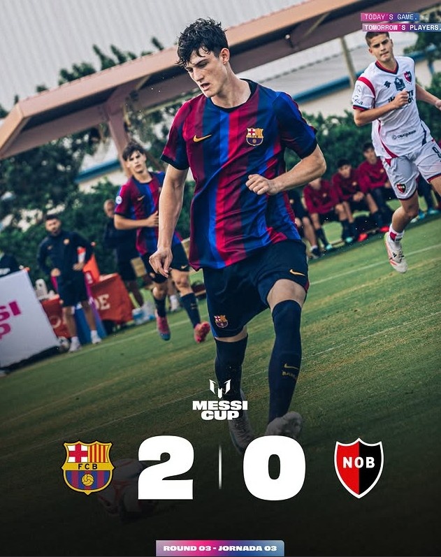 梅西杯第三轮巴萨U16队2-0纽维尔老男孩,李昊炎跨级替补登场封面