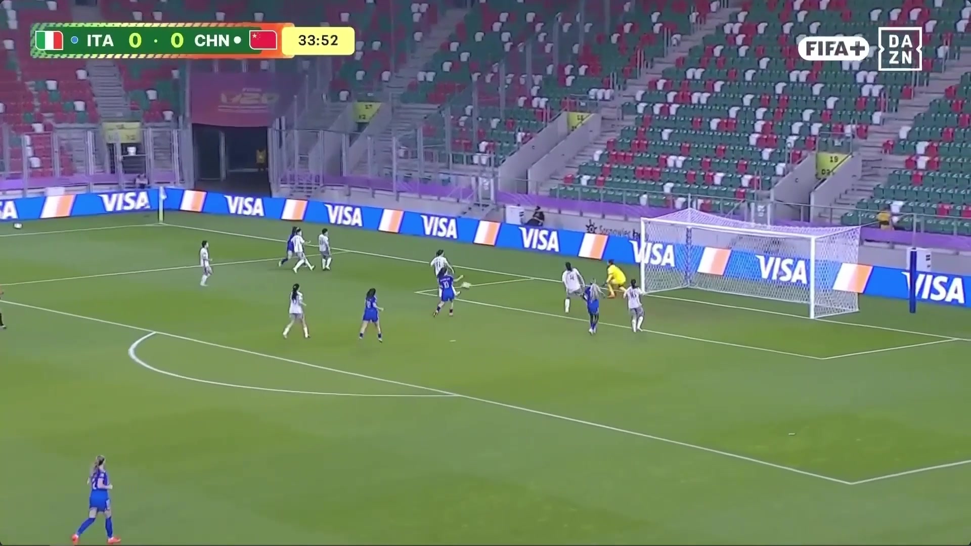 阿皮亚补射空门得手,U20女足0-1落后意大利!封面