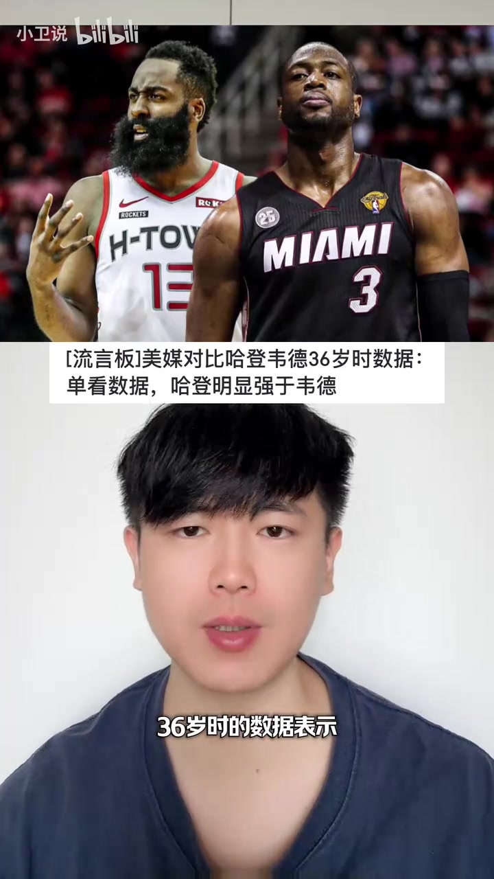 美媒对比哈登和韦德36岁时的数据 得出哈登强于韦德,你怎么看?封面