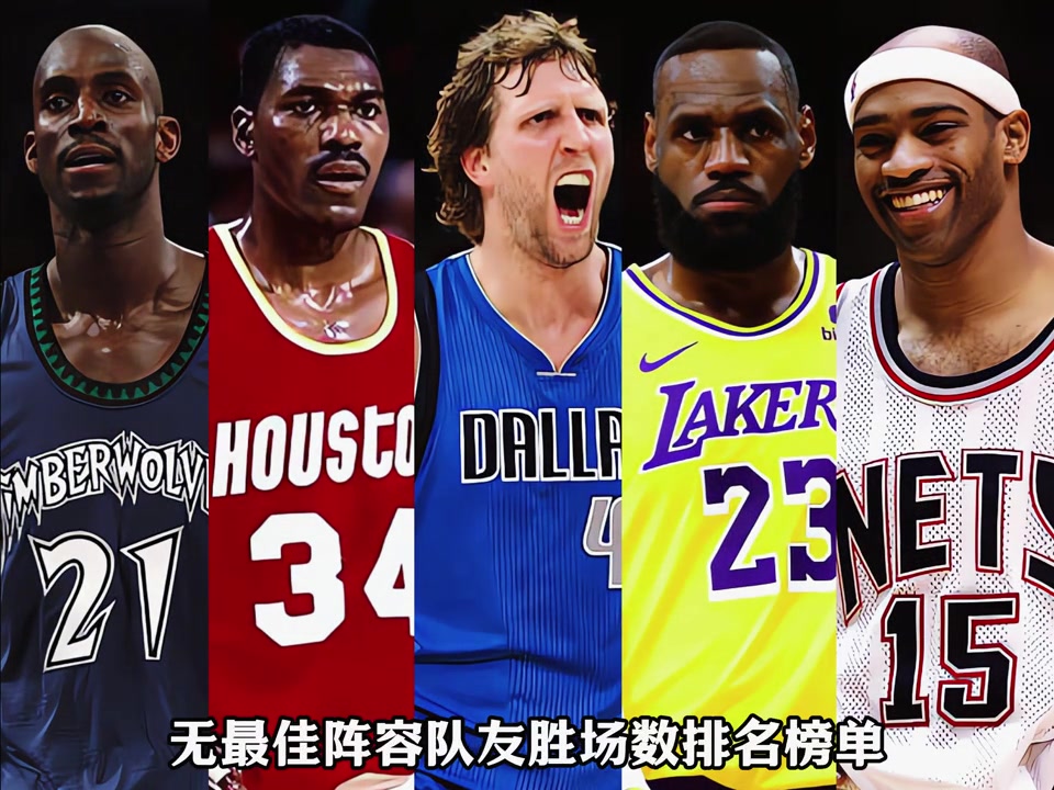 NBA历史球员无最佳阵容队友胜场数排名榜单！詹姆斯位居前列封面